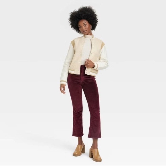 Universal Thread Denim - Universal Thread Women's Size 16R High-Rise Corduroy Ankle Bootcut Corduroy Pink